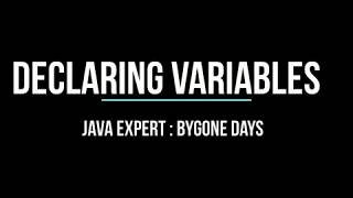 Famous E2 Declaring Java Variables by Java Expert Profile