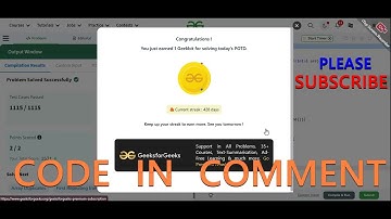 GFG POTD 28/10/2024 IN C++ MOST IMPORTANT INFORMATION | CODE IN COMMENT #geeksforgeeks #gfg #potd
