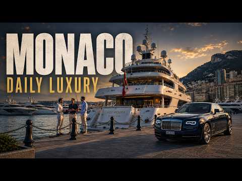Exploring Monaco’s Mega Yacht Harbor 🛥️ at Golden Hour