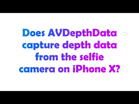 Does AVDepthData capture depth data from the selfie camera on iPhone X?