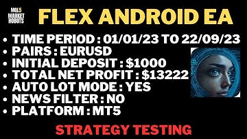 Flex Android EA MT5 Forex Robot Strategy Testing | mql5 market robots