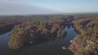 Mavic Pro Sunrise at Lake with fall colors 4K