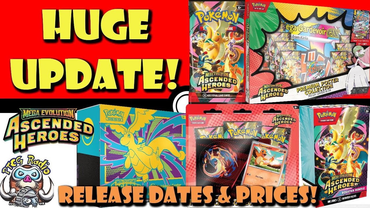 HUGE Ascended Heroes Update! New Product info, ALL Release Dates & Prices! (Pokemon TCG News) HUGE Ascended Heroes Update! New Product info, ALL Release Dates & Prices! (Pokemon TCG News)