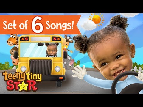 Wheels on the Bus Go Round and Round | Nursery Rhymes Collection | Children Rhyme |TeenyTinyStar