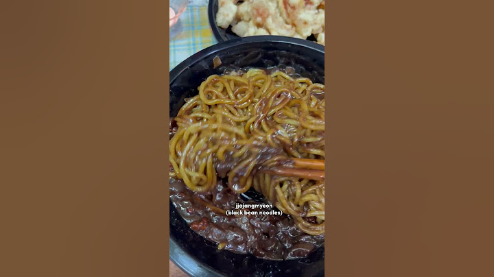 Korean food delivery is amazing - ordering black bean noodles! 🔥