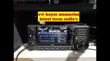 How to program and use CW / morse code memories for the #Icom range of radio