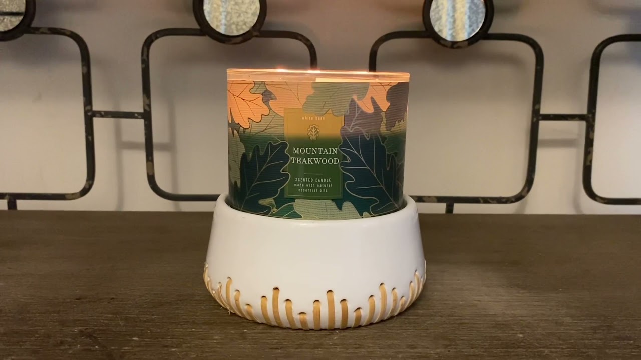 BATH AND BODY WORKS *NEW* MOUNTAIN TEAKWOOD CANDLE REVIEW‼️🌲