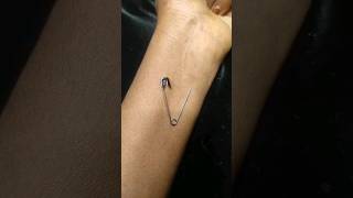 Diy safety pin tattoo tricks #shorts #trending #viral