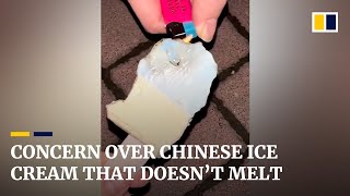 Concern Over Chinese Ice Cream That Doesnt Melt Even When Burned