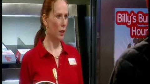 Catherine Tate/Lauren working at Billy Burger Bar