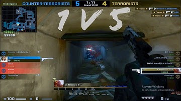 1V5 deagle clutch #CSGO