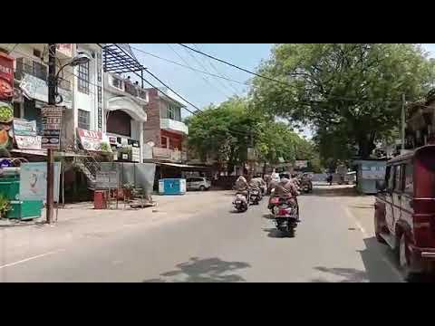 पुलिस ने शहर क्षेत्र में मोटरसाइकिल रैली निकाली