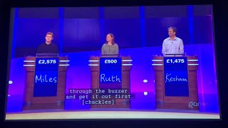 Jeopardy Uk 2nd Contestant Chat  Miles Searle Day 3 1424