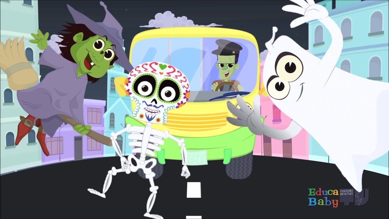 💀 Las Ruedas del Autobus en Halloween - Monstruos Por la Ciudad - Especial Día de los Muertos 💀☠️