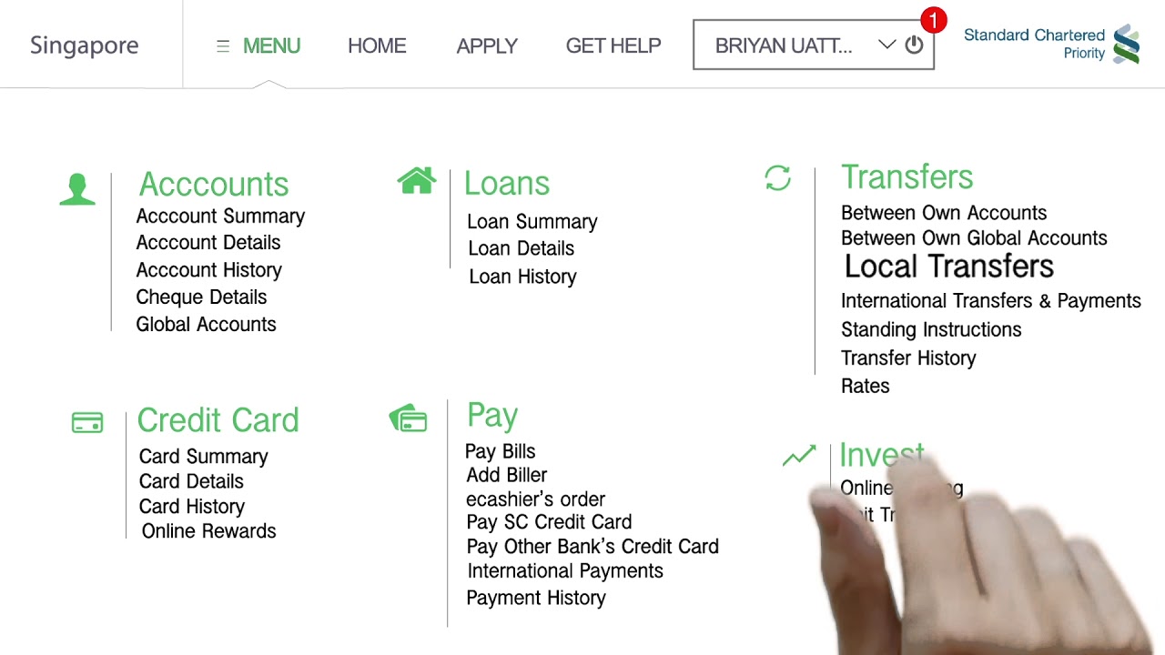 scb online banking  Update New  SG Online Banking - Thêm người nhận thanh toán