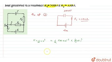 A capacitor of capacitance C= 500 mu F is connected to a source of constant e.m.f E = 200 V. Th...