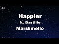 Download Lagu Happier Marshmello ft Bastille Karaoke No Guide Me... MP3 Gratis