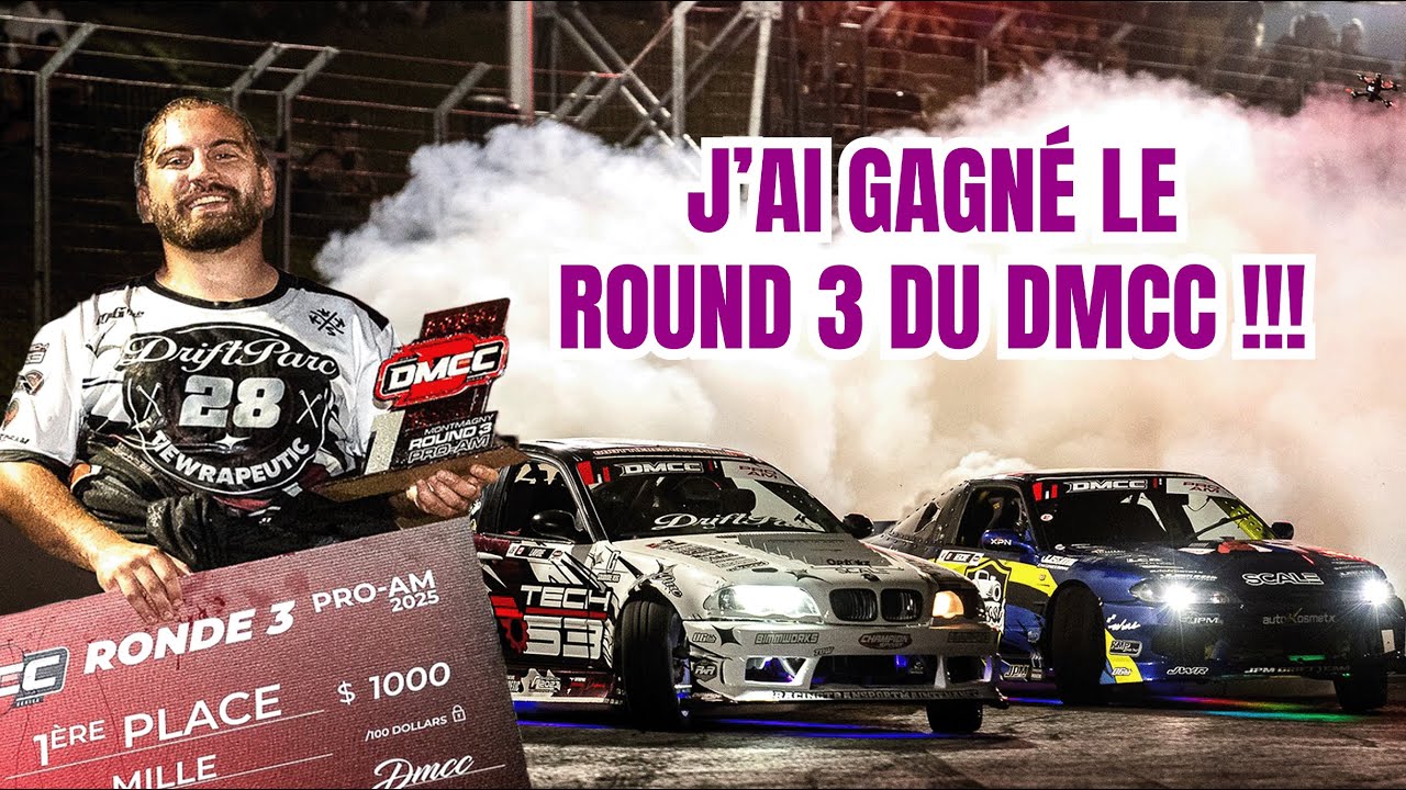 1ère place au PODIUM d’un tournoi de DRIFT 🚗 : Je REMPORTE le Round 3 du DMCC à Montmagny !! 🥇