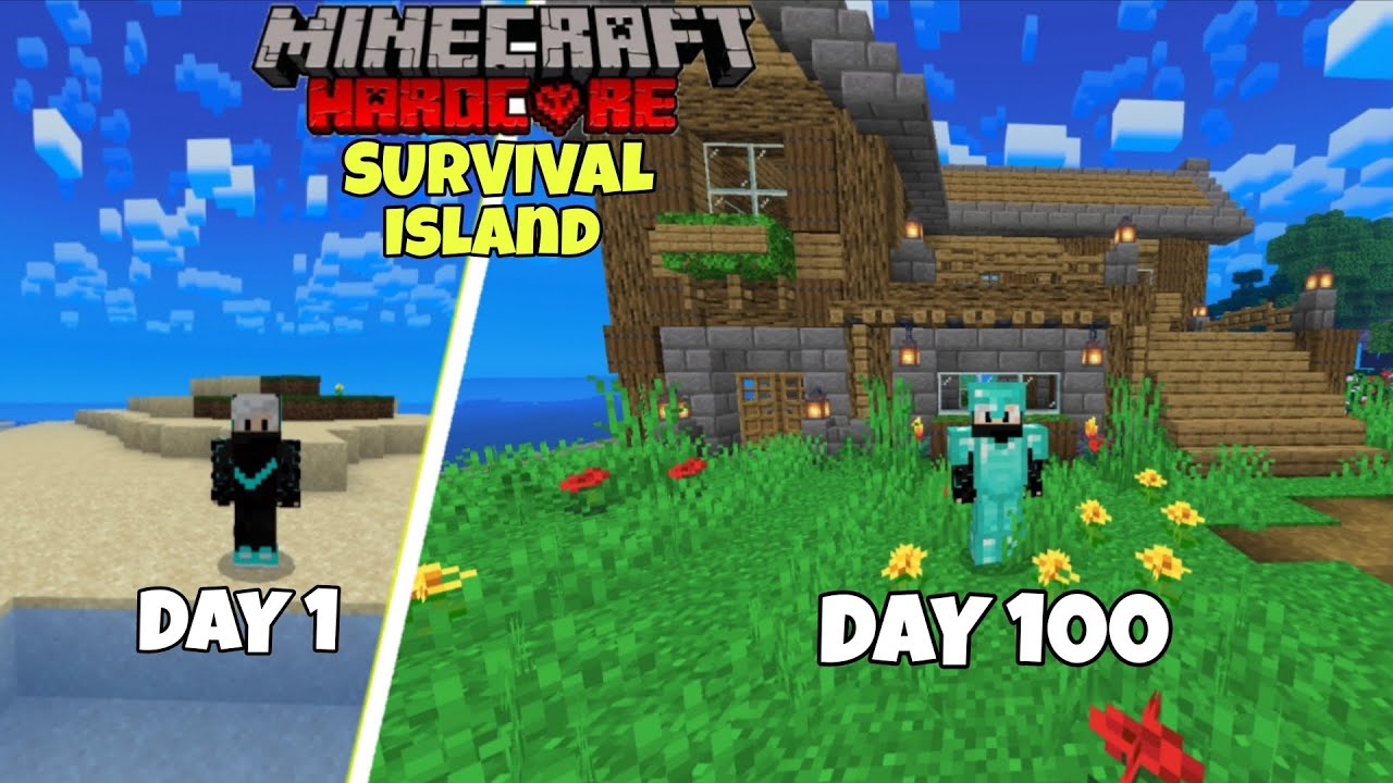 I Survived 100 Days on a Deserted Island in Minecraft hardcore 🔥 (hindi ...