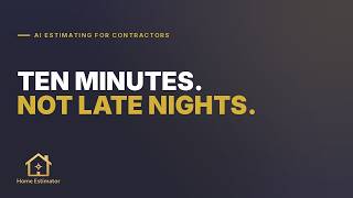 How Contractors Estimate Renovations in 10 Minutes Using AI