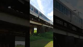 223系を下から見る JR神戸線市川橋梁