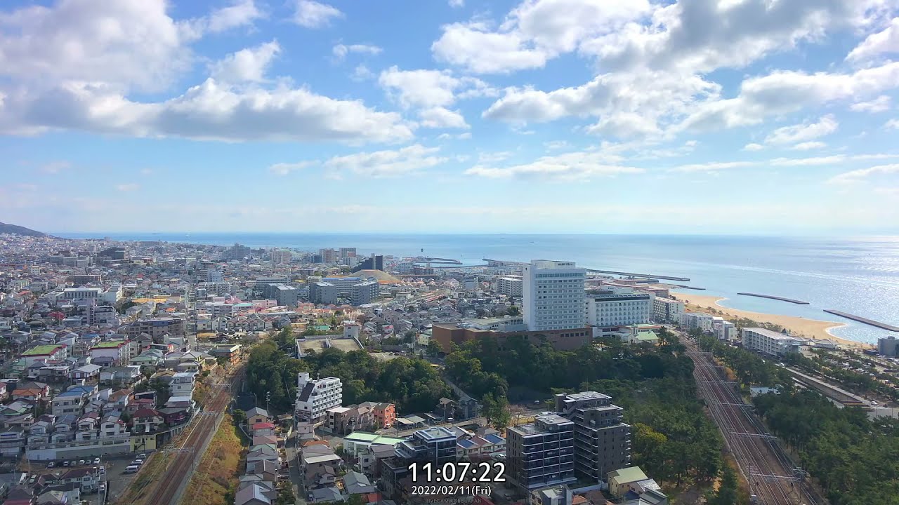 🔴Kobe Maiko Park [2/11/2022 am] HD LIVE Webcam Archive Beautiful