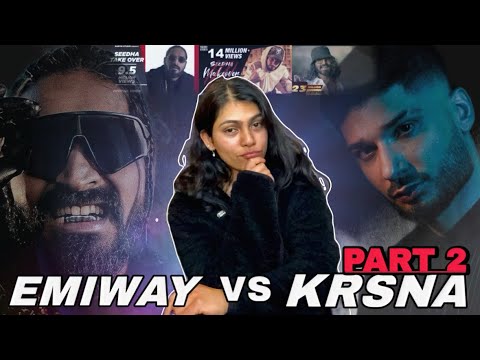 Kr$na vs Emiway beef PART 2 |SEEDHA TAKEOVER/MAKEOVER & CHUSAMBA| lifeisselvi | REACTION 🔥💕ީ
