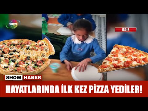 Hayatlarında ilk kez pizza yediler!