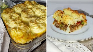 قراتان البطاطا بالخضار و اللحم المفروم بنة ،? لا تقاوم بمكونات معقولة /فطيرة الراعي  Shepherds pie