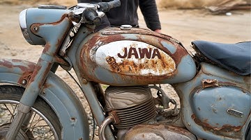 Man Revives an ABANDONED JAWA Motorcycle | Start to Finish by @MichaelRestoration