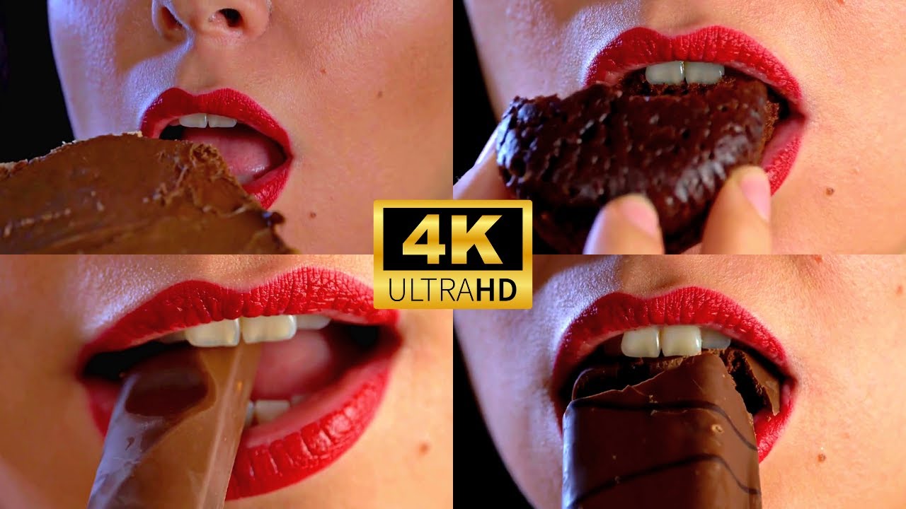[4K] Lip Photography - Capturing Red Lips in Motion (Eating) Closeup ...