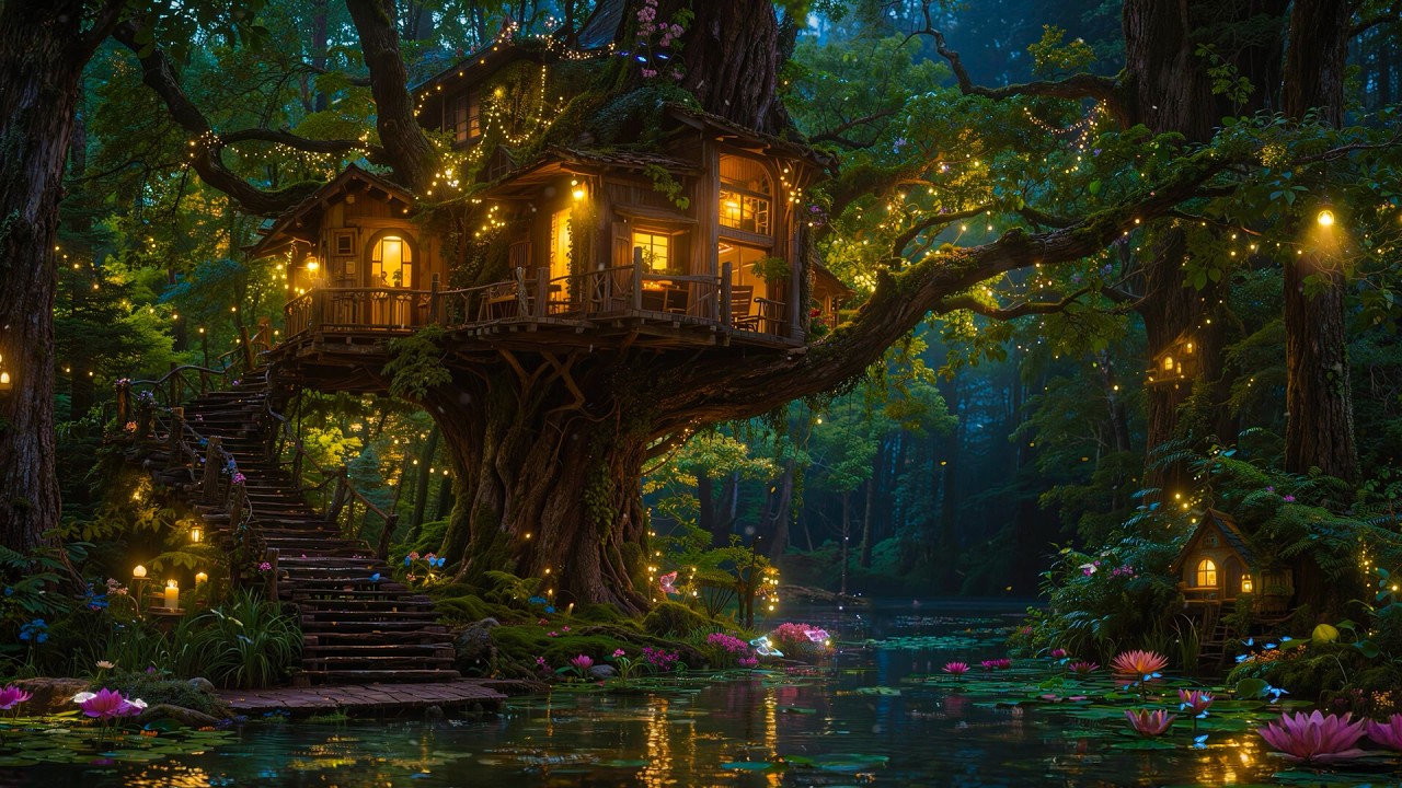Magical Fairy Treehouse – Music & Ambience | Mystical Forest Ambience for Deep Focus