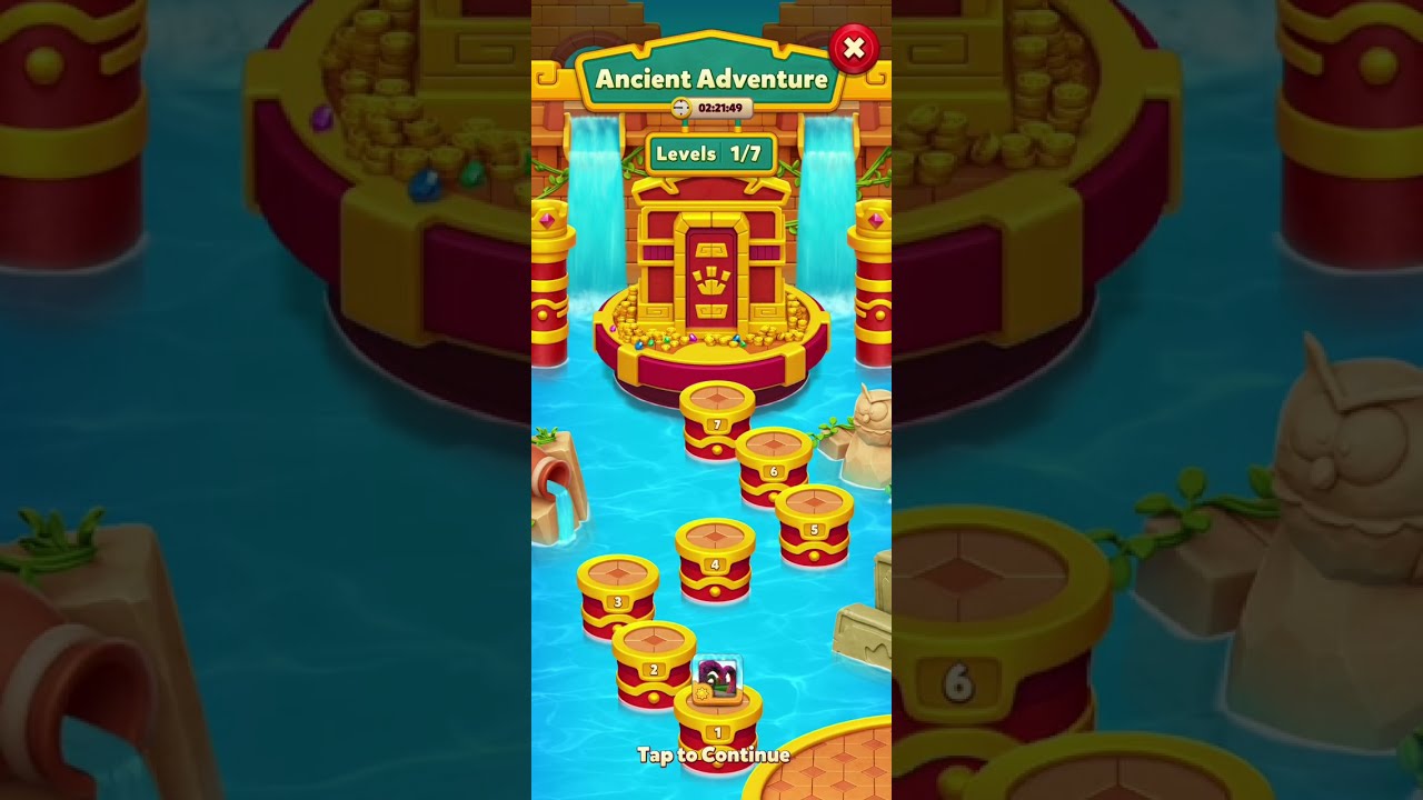 Royal match levels 3900 to 3949 Ancient Adventure, Magic Cauldron, Mission Control, Lighting rush 