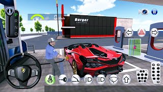 3D Driving Class | Driving A High-Speed ​​Lamborghini Aventador In Seoul Korea Hitting A Roadblock screenshot 3