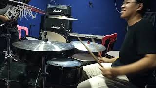 OCCIPITAL { 🇮🇩Indonesian Brutal Death Metal Band } Sickness music Pratice on studio Blue