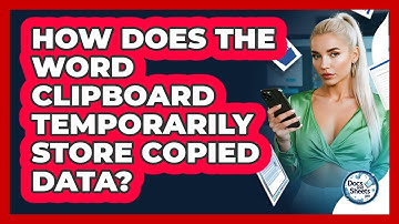 How Does The Word Clipboard Temporarily Store Copied Data? - Docs and Sheets Pro