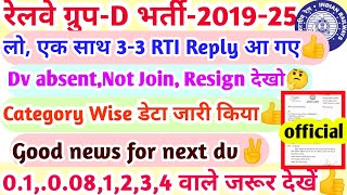 RRC GROUP D BIG UPDATE, एक साथ 3 rti का reply आ गया, देखो Vacant seats कितना