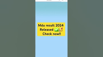 mdu result 2024 released🥳✅ #shorts #youtubeshorts #ytshorts #youtube #youtuber #exam #education #mdu