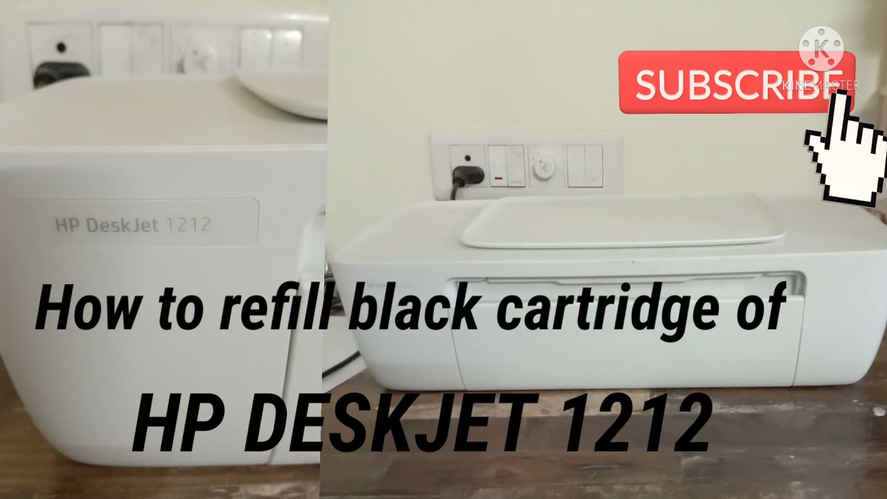 Refilling HP Deskjet 1212 colour printer black HP 805 inkjet cartridge
