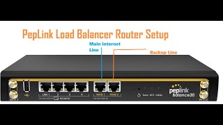 Peplink Load balancer Router setup for Failover and Load balancing