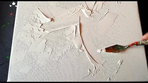 How I Textured Canvas with Gesso for my Abstract Paintings / Demonstration