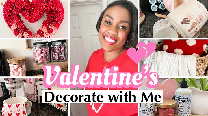 VALENTINES DAY CLEAN AND DECORATE WITH ME 2022 | COFFEE BAR STATION IDEAS 2022