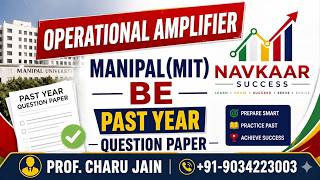 Manipal (MIT) Basic Electronics (BE) | Operational Amplifier Past Year Questions Solved