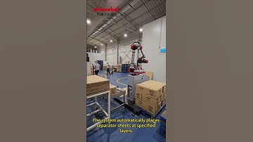 🌟Cobot palletizer handling pet diaper boxes at an efficient 5 boxes per minute. #atomrobot