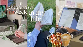 college days in my life | productive study vlog, cafe visits, planning a trip to korea
