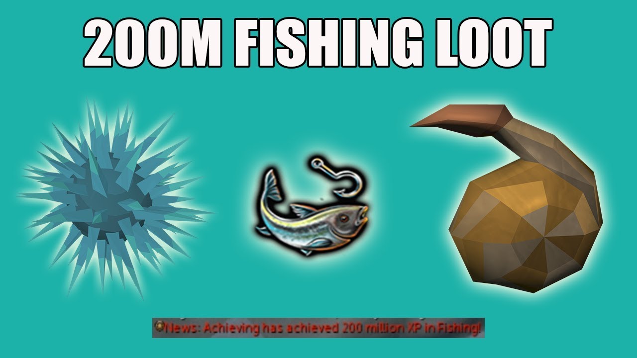 [Runescape 3] Loot from 200M Fishing Exp! | Urchins + Prawn Balls - YouTube