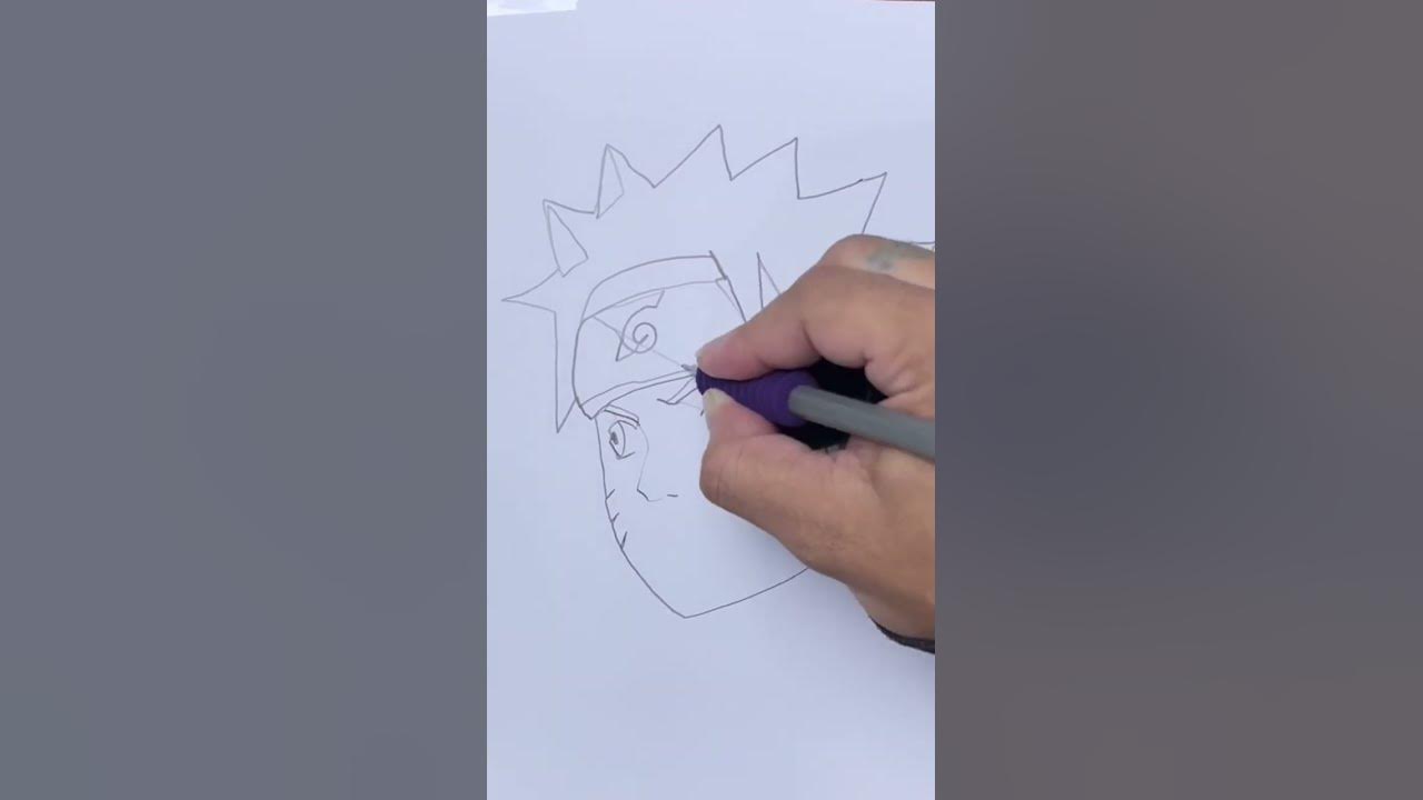 Me desafiaram a desenhar o goku e o naruto com um único traço sem tira