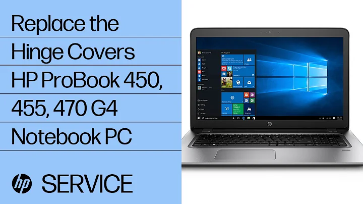 Replace the Hinge Covers | HP ProBook 450, 455, 470 G4 Notebook PC | HP