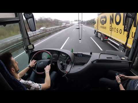 Mercedes-Benz Tourismo Bus Coach POV Germany Autobahn POV/Dash Cam