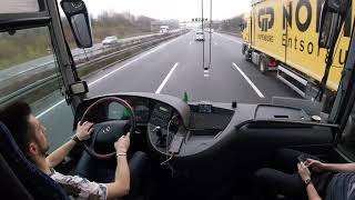 MercedesBenz Tourismo Bus Coach POV Germany Autobahn POV/Dash Cam